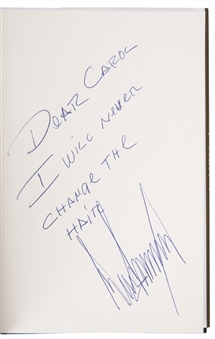 Donald Trump Autographed and Inscribed "The Way to The Top" Book  I will Never Change My Hair (Beckett)
